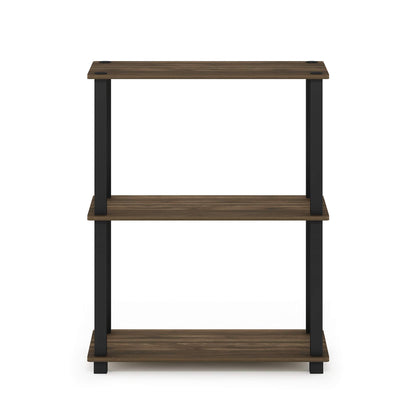 Furinno TURN-S-TUBE Storage Shelves, 3-Tier Book Shelf, Corner Shelf, Toolless Open Shelves, for