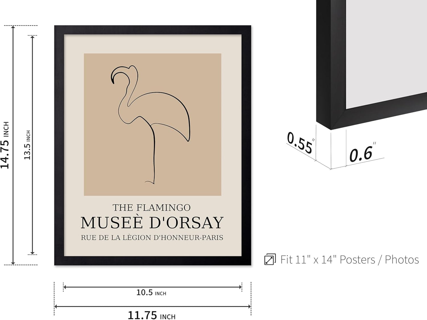 Poster Master Vintage Poster - Retro Minimalist Print - Gift for Artist, Housewarming - Flamingo