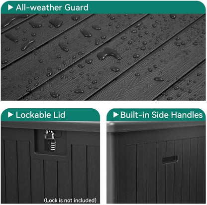 YITAHOME XL 150 Gallon Large Deck Box,Outdoor Storage for Patio Furniture Cushions,Garden