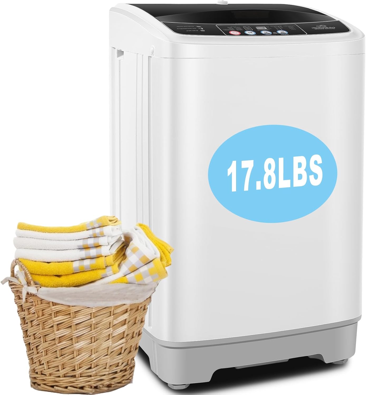 17.8Lbs Portable Washing Machine Nictemaw Portable Washer, 2.3 Cu.ft Washer and Dryer Combo with