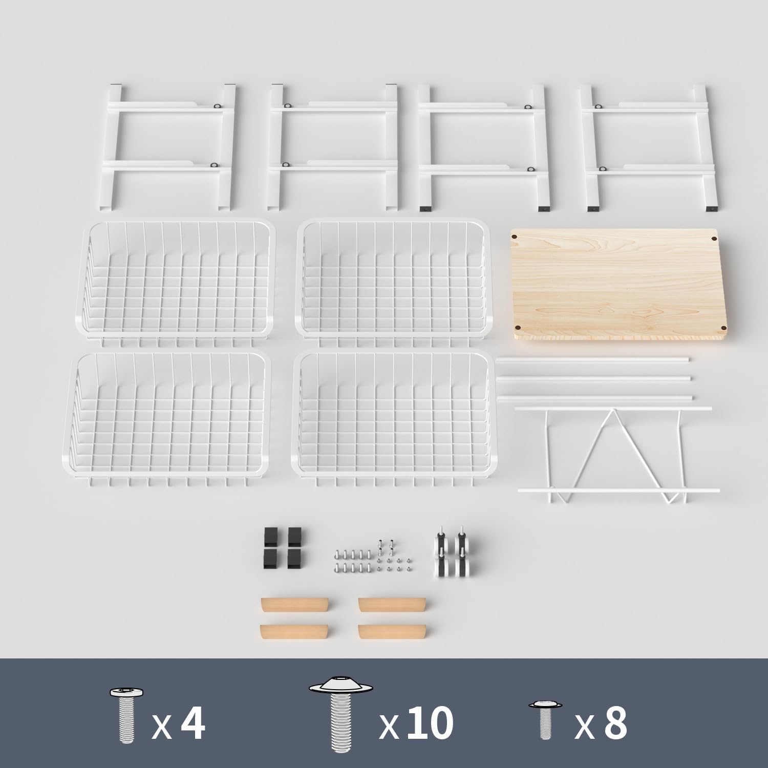 5-Layer Fruit Basket Kitchen Food Storage Organizer and Storage Rack, Stackable Storage cart with