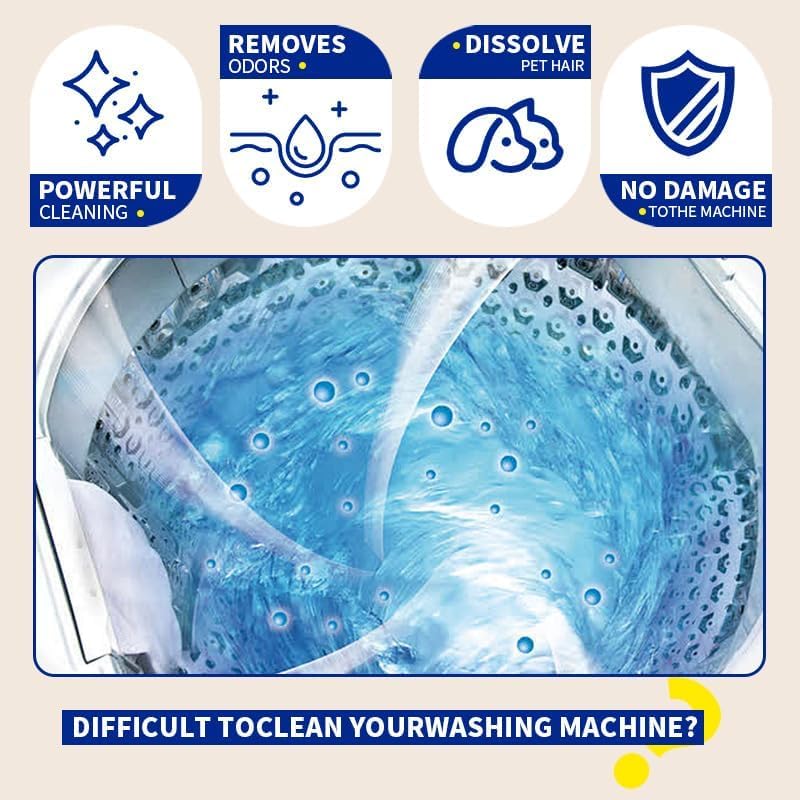 Washing Machine Cleaner Tablets - 24 Pack (12 Month Supply) | HE Compatible for Top & Front Load