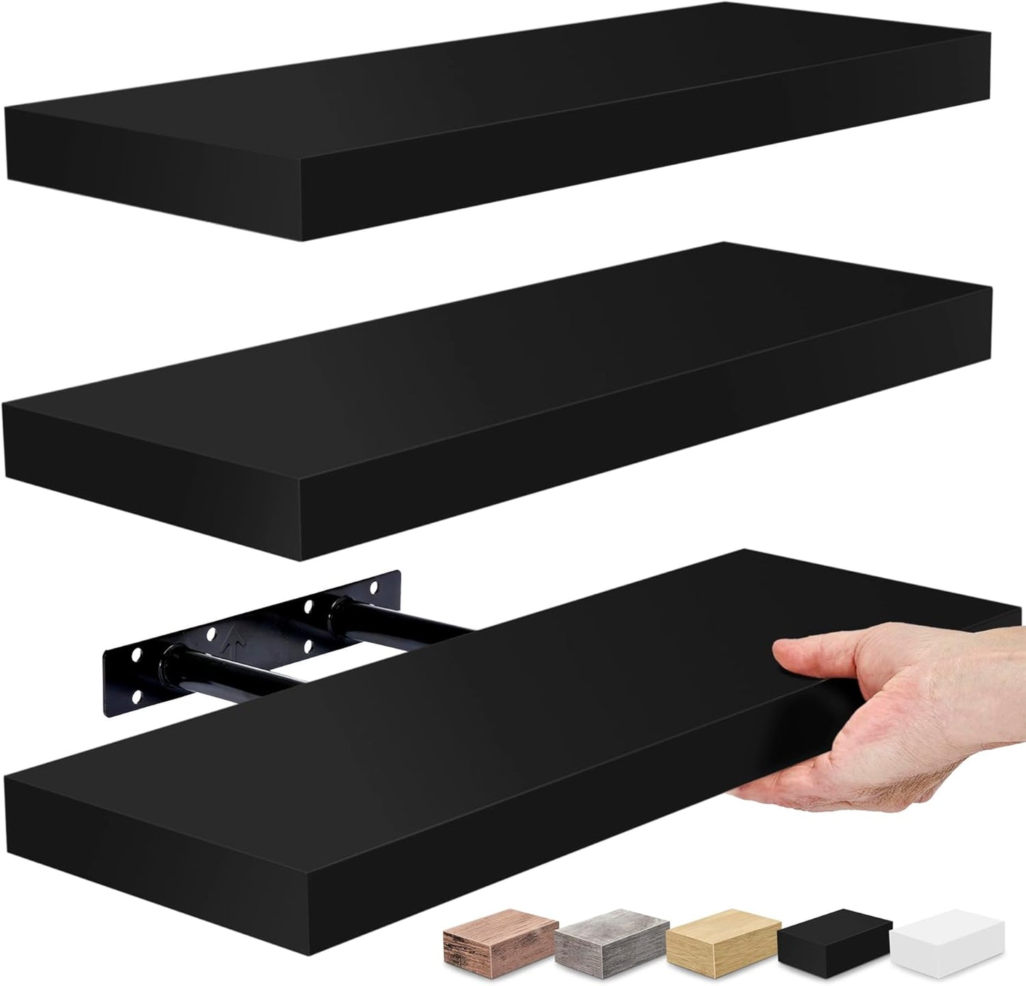 Sorbus Floating Shelves for Wall, Bathroom Shelves Wall Mounted for Kitchen, Bedroom, Bathroom
