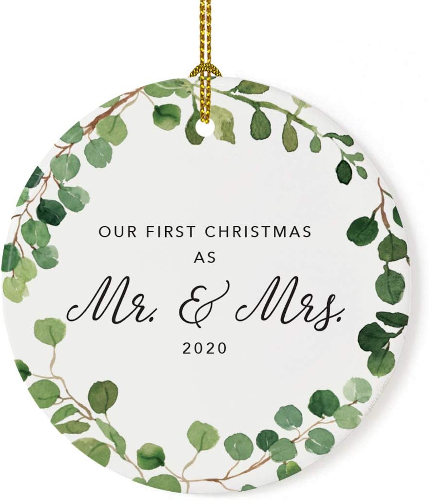 Andaz Press Custom Year Round Ceramic Porcelain Christmas Tree Ornament Keepsake Collectible Gift