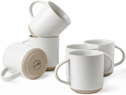 Kanwone Coffee Mugs 16oz, Stoneware Mugs Set, Ceramic Coffee Cups with Handle for Latte, Hot Tea