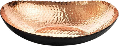 Monarch Abode Hand Hammered Decorative Bowl, 12.75-Inch Black and Copper Plated – Key Bowl for
