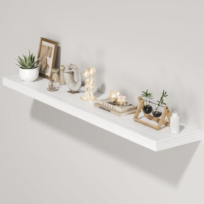 Floating Shelves for Wall, 55"W x 9.3"D x 1.5"H, Long Wooden Wall Mounted Display Shelves with