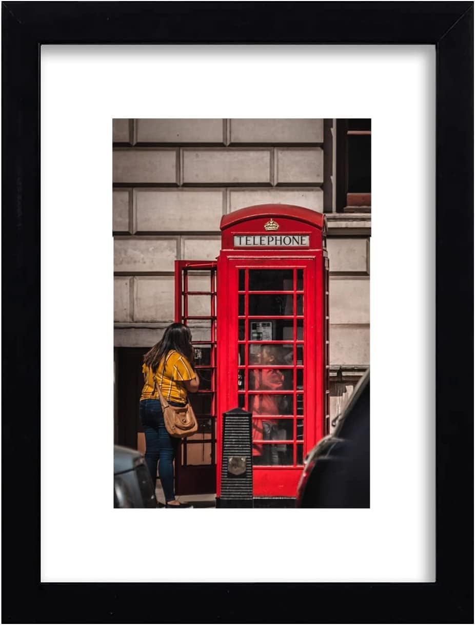 8x10 Picture Frame Set of 6, Display Pictures 5x7 with Mat or 8x10 Without Mat for Wall Mounting or