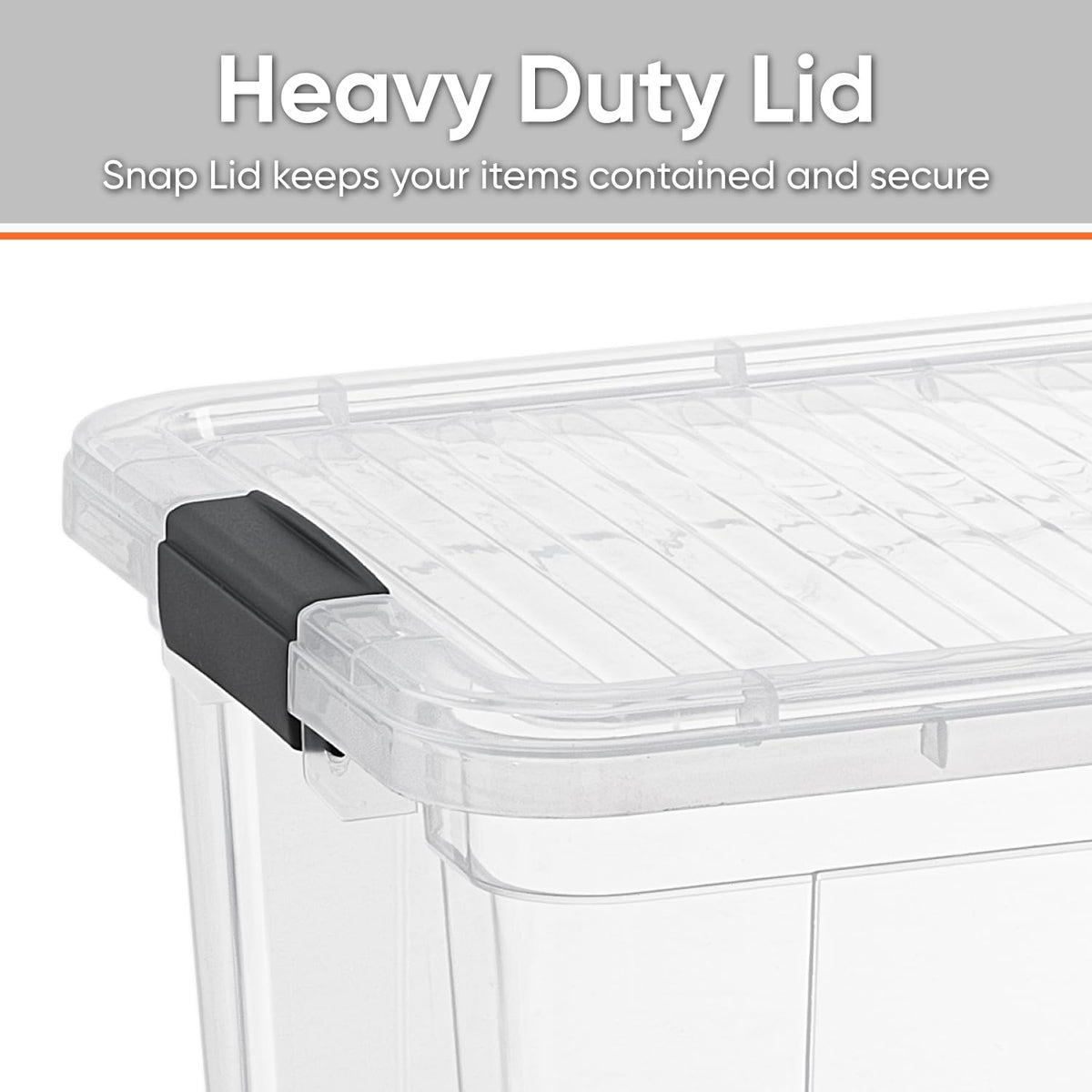 Superio Small Clear Storage Boxes with Lids, 11 Quart Plastic Container Bins for Organizing