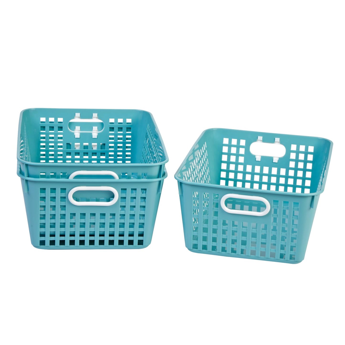 Really Good Stuff Large Plastic Book Baskets, 13.25" by 10" by 5.5"-12-Pack