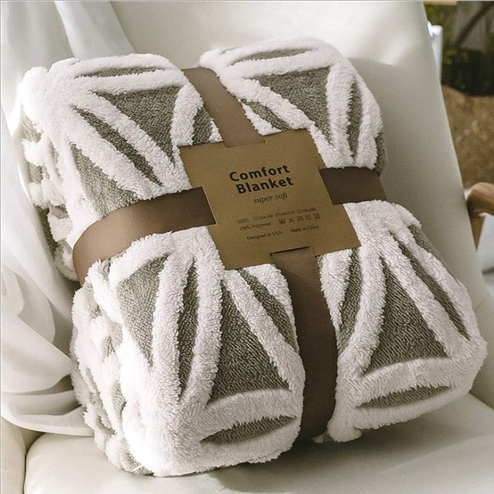 UKELER Grey Flannel Sherpa Throw 60''×50'' Soft Plush Flannel Blanket Throws for