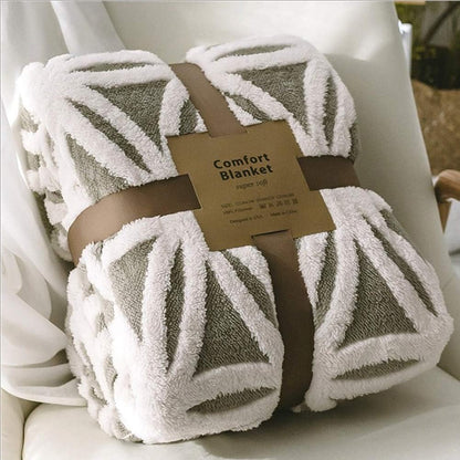 UKELER Grey Flannel Sherpa Throw 60''×50'' Soft Plush Flannel Blanket Throws for