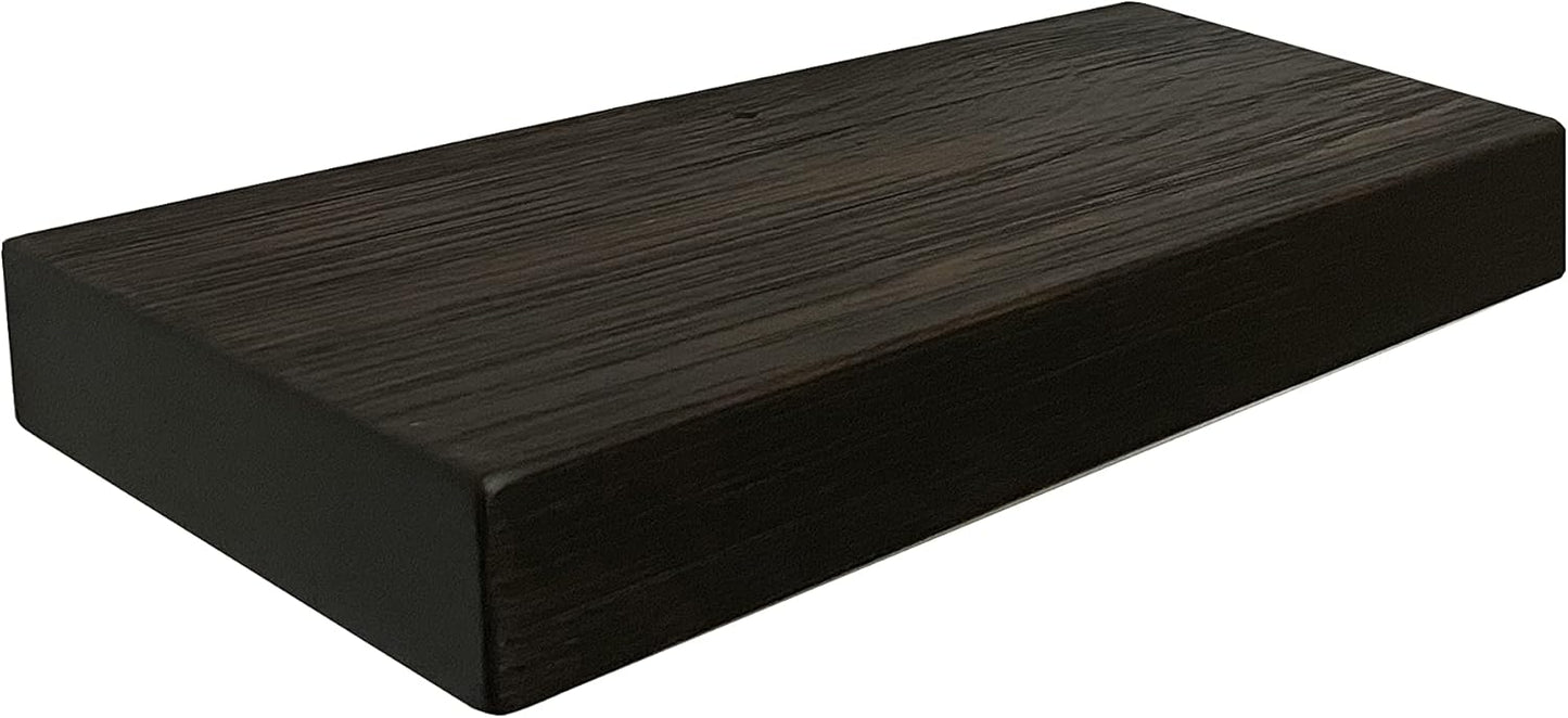 Joel's Antiques 18 Inch Wooden Floating Shelves for Wall - 18x8x2 in - Made of Natural Wood - Short