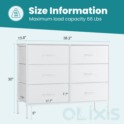 OLIXIS 6 Drawers Storage Organizers Units, Closet Organizers and Storage for Clothes, Fabric