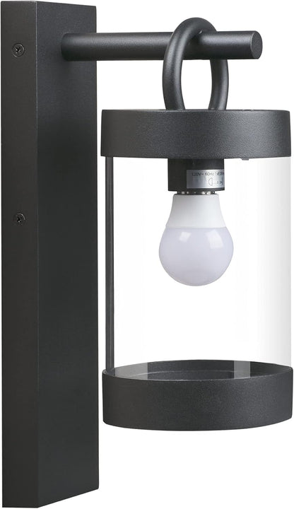 Dusk to Dawn Outdoor Wall Lighting 2 Pack Black Exterior Wall Lantern Sconce Fixture with E26 Base