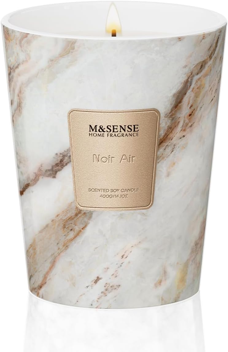 M&SENSE NoirAir Scented Candles for Home, Lead-Free Wick Highly Scented Jar Candles, 14.1 Oz 80
