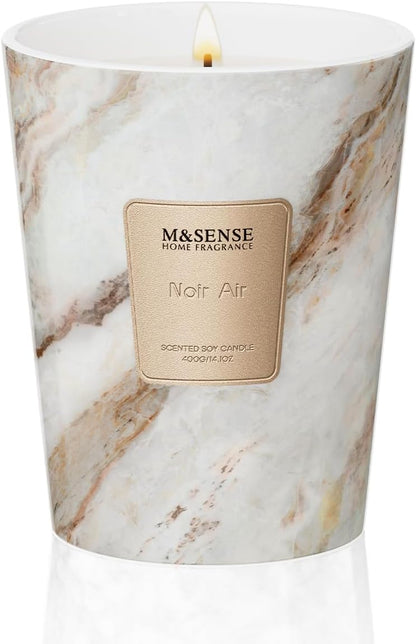 M&SENSE NoirAir Scented Candles for Home, Lead-Free Wick Highly Scented Jar Candles, 14.1 Oz 80
