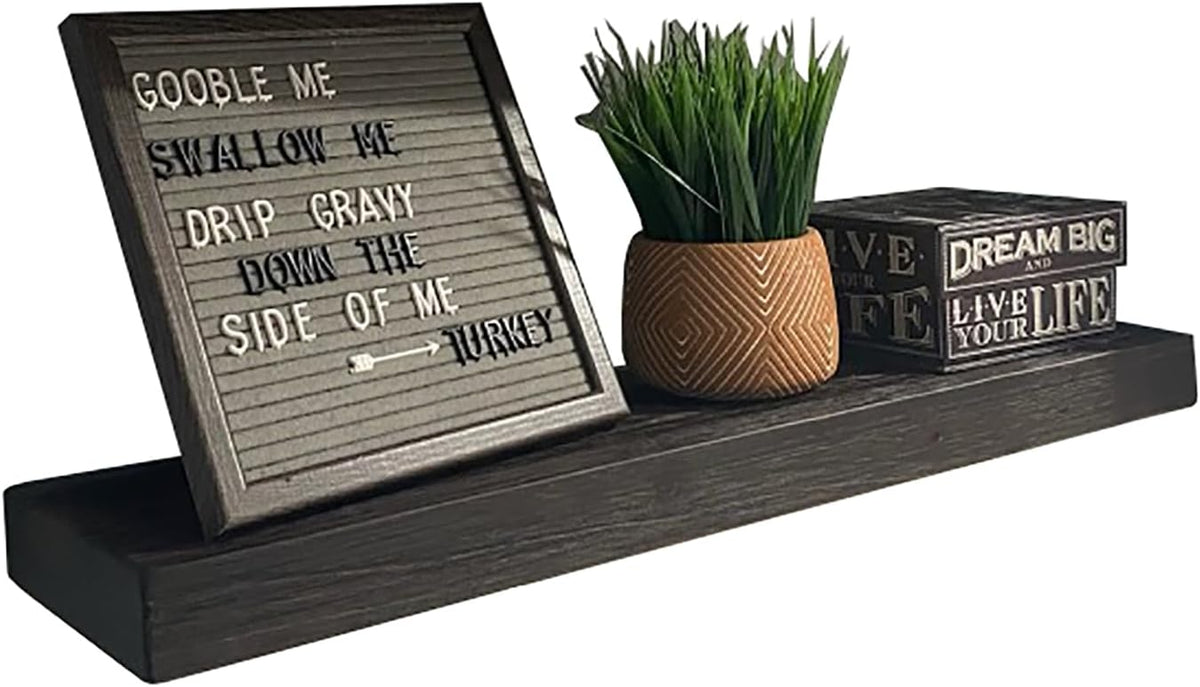 joelsantiques 36 Inch Wooden Floating Shelves for Wall - 36x6x2 in - Made of Natural Wood - Long