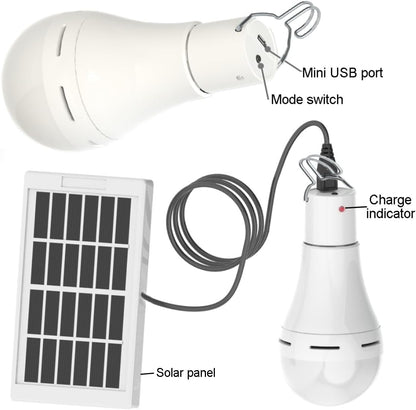 Solar Light Bulb Portable 350LM Solar Powered Camping Light Led Lantern Outdoor for Lamp Light