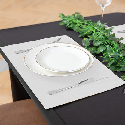 Cloth Placemats Set of 8, Linen Type Fabric Placemats Machine Washable Heat Resistant Placemats