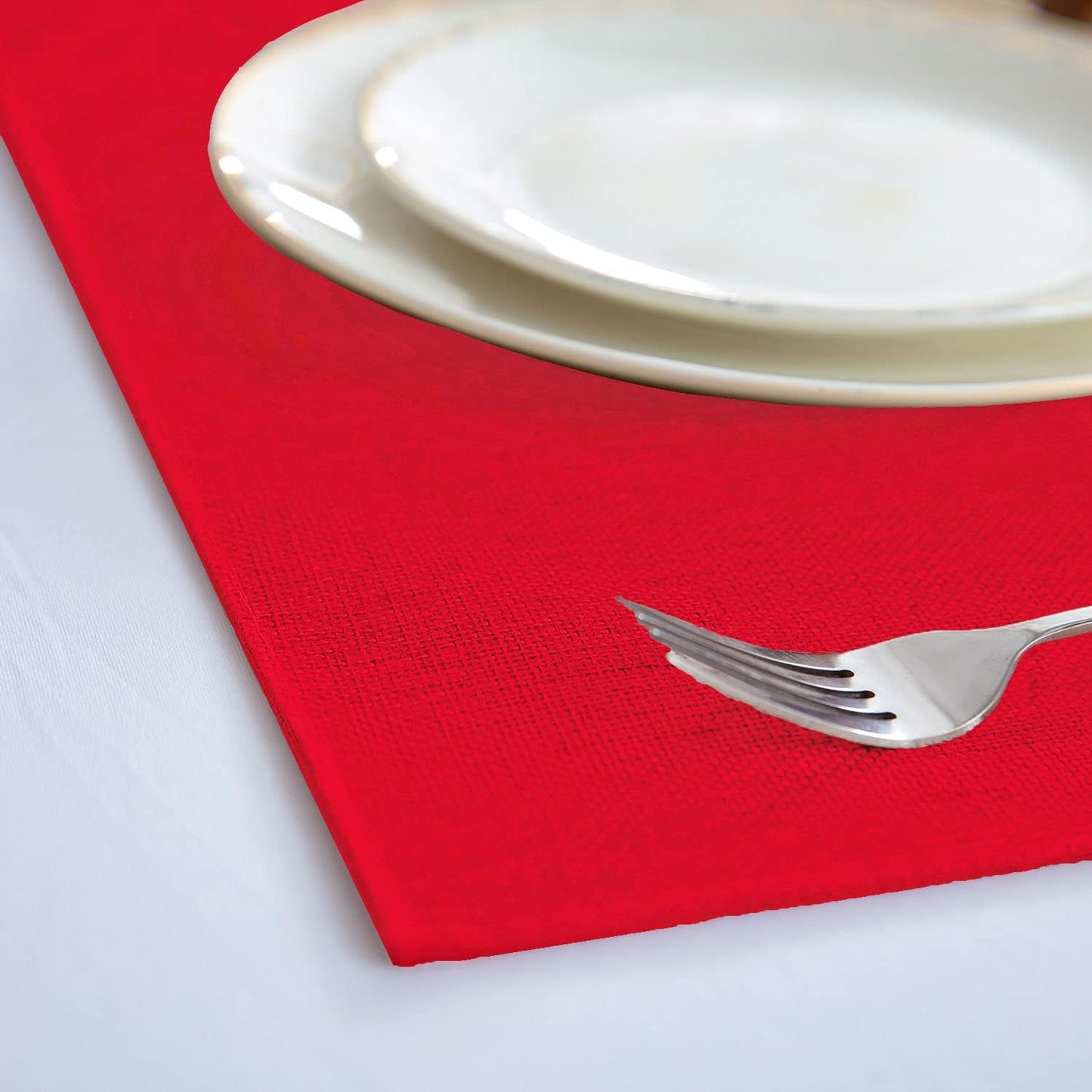 Cloth Placemats Set of 8, Linen Type Fabric Placemats Machine Washable Heat Resistant Placemats