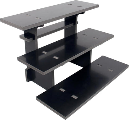 WANLIAN 3-Tier Straight Retail Table Display Stand, Portable Display Rack Shelves for Vendors