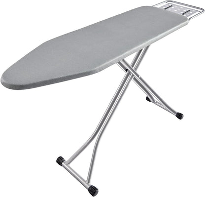 Ironing Board, Heat Resistant Cover Iron Board with Steam Rest, Non-Slip Foldable Ironing Stand.