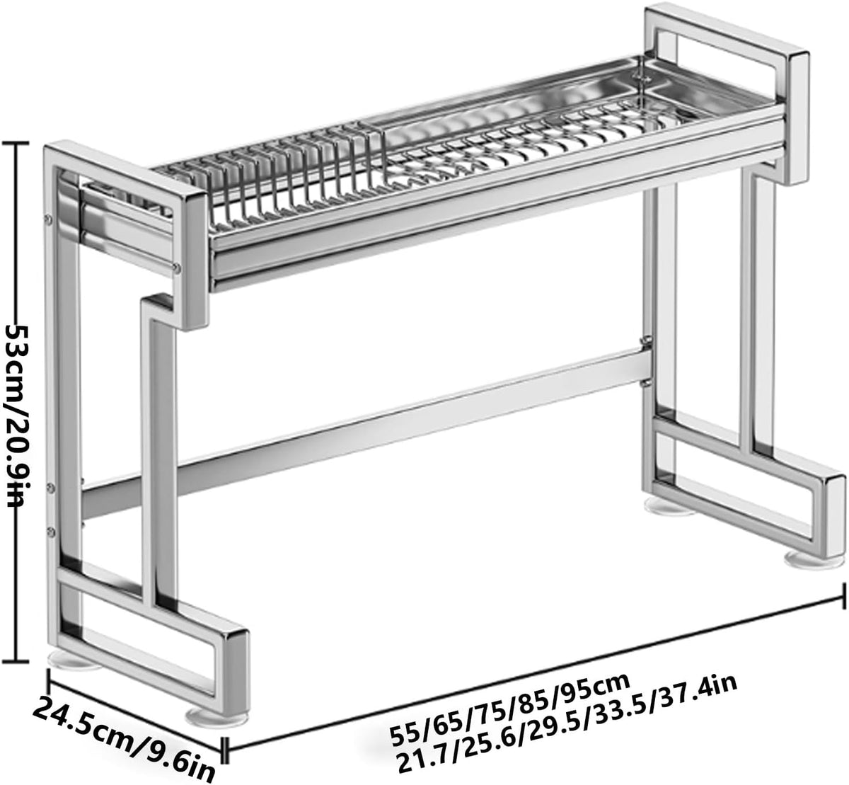 Kitchen Sink Rack Sink Above The Dish Drain Dish Washing Rack Stainless Steel Multifunctional Dish