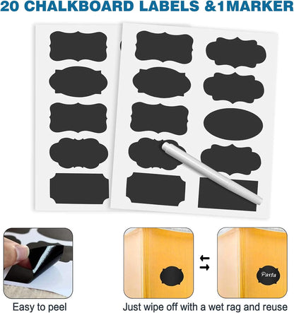 VERONES Large Tall Airtight Food Storage Containers, 10 PACK Plastic Airtight Kitchen & Pantry