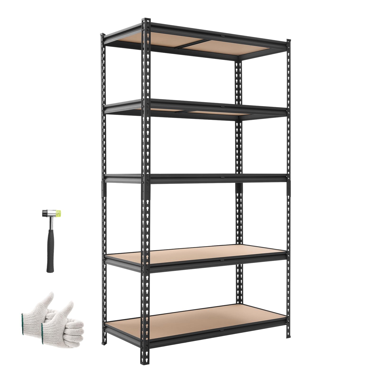 VEVOR Storage Shelves, 5-Tier Adjustable, 2500 lbs Capacity, Heavy Duty Garage Storage Shelving