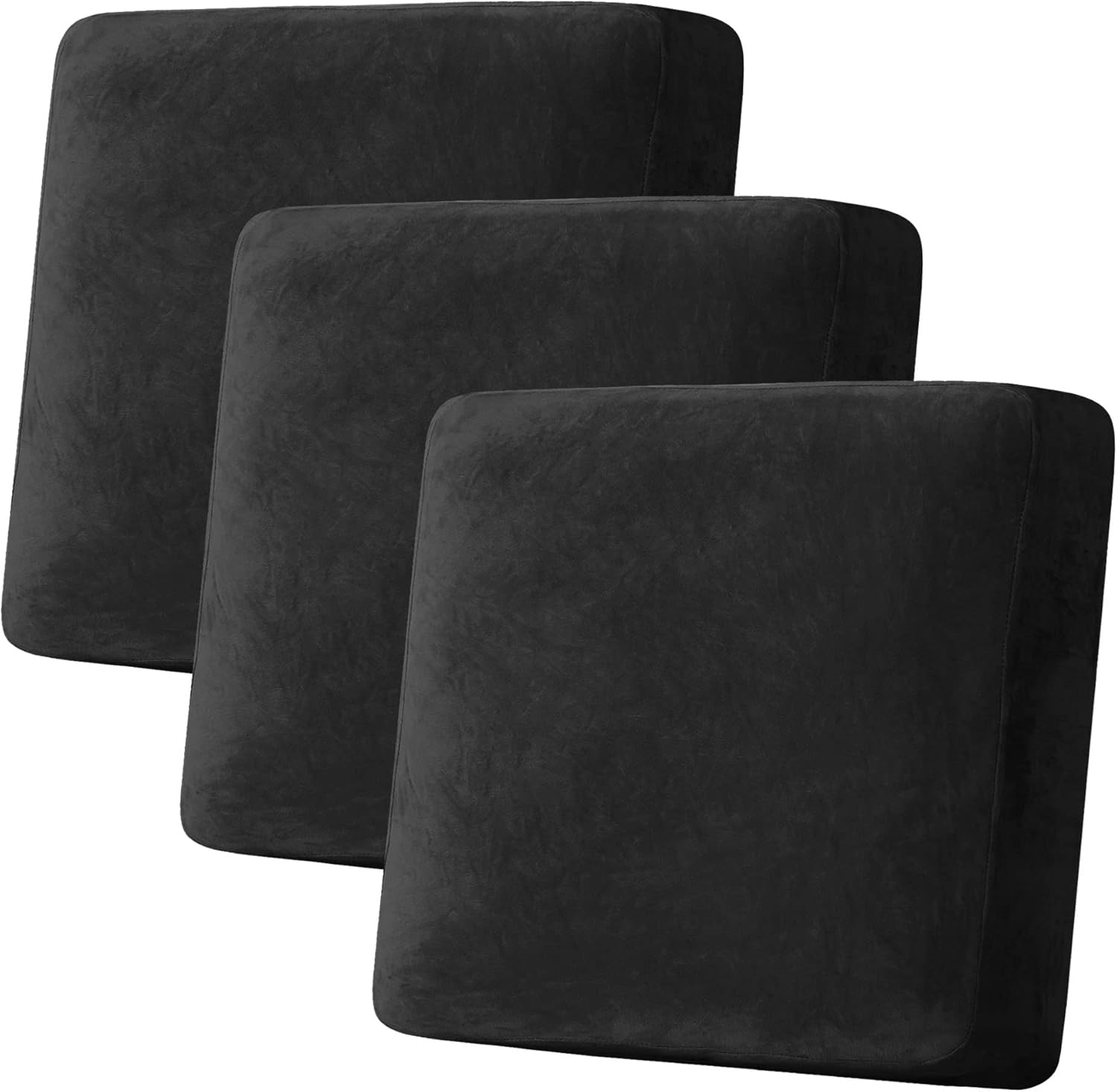 H.VERSAILTEX Velvet Stretch Couch Cushion Cover Plush Cushion Slipcover for Chair Loveseat Sofa