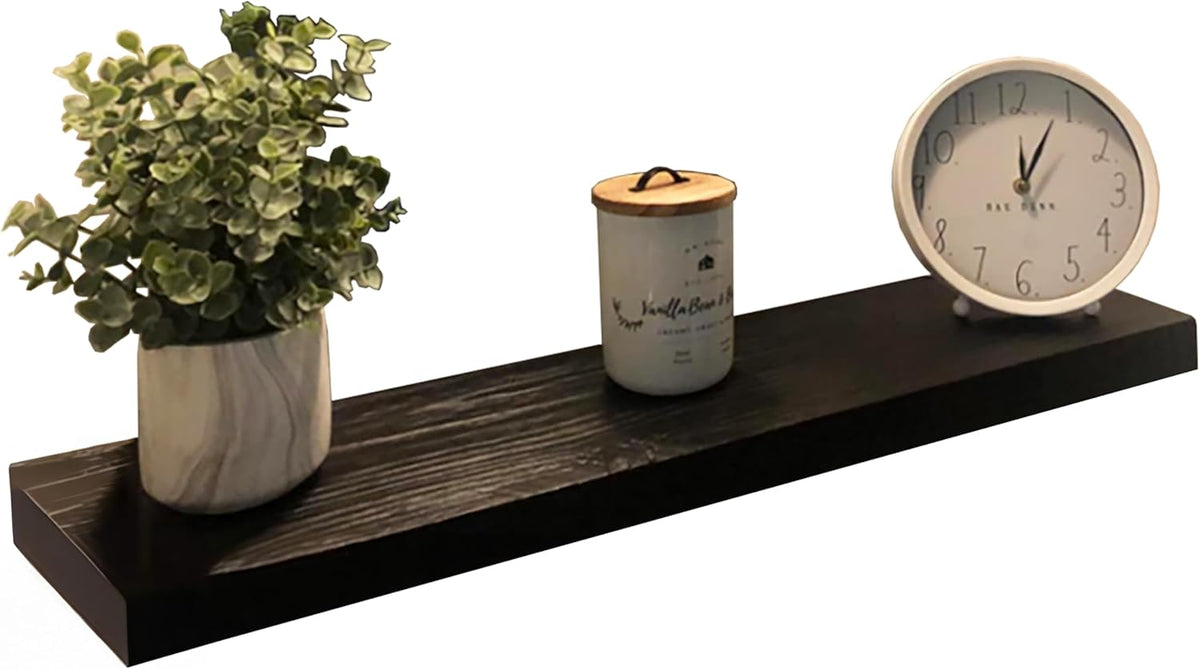joelsantiques 24 Inch Wooden Floating Shelves for Wall - 24x8x2 in - Made of Natural Wood - Heavy