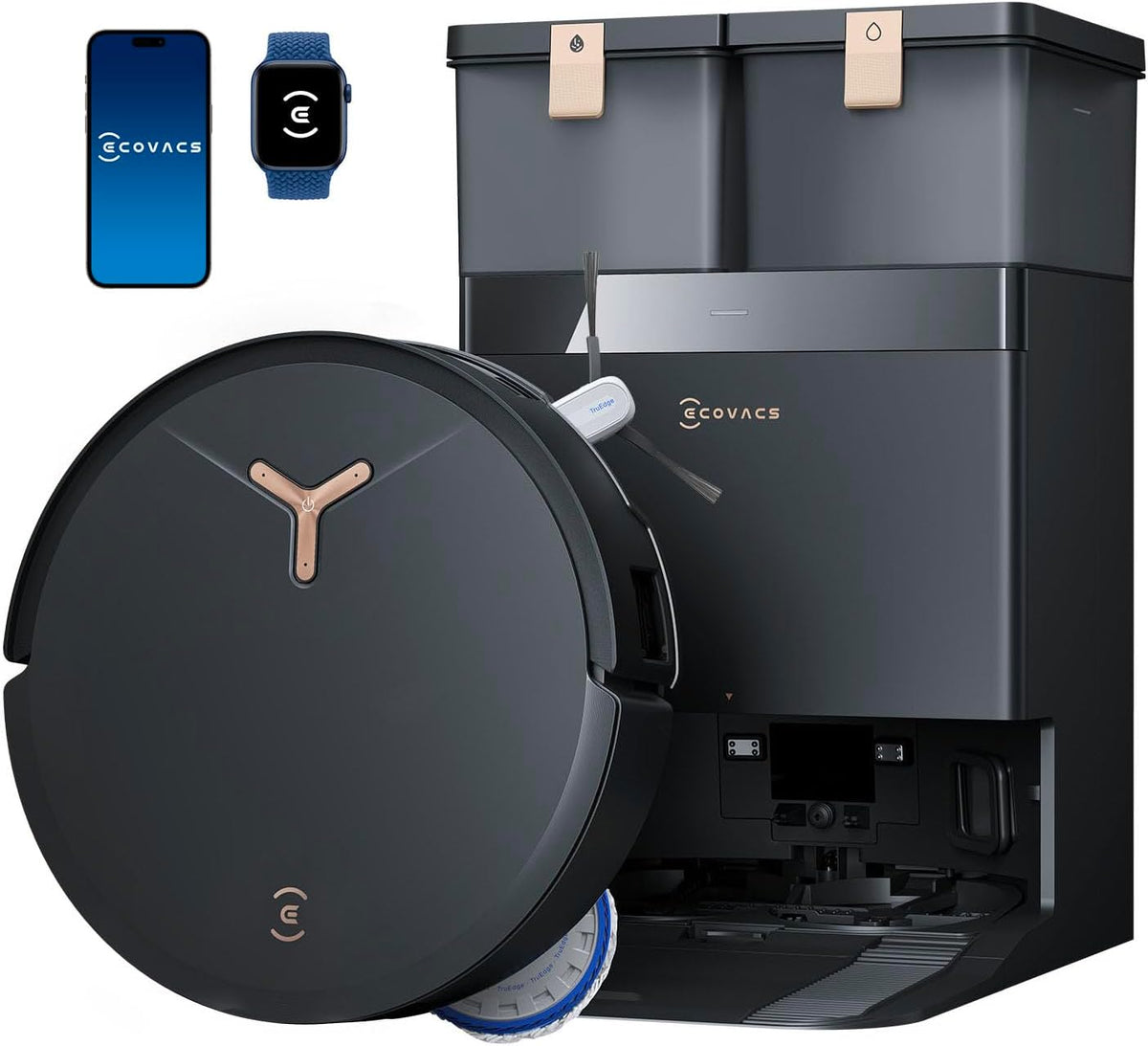 ECOVACS DEEBOT T50 MAX PRO Omni Robot Vacuum and Mop, 18,500Pa Suction, 18mm Auto-Lift, ZeroTangle