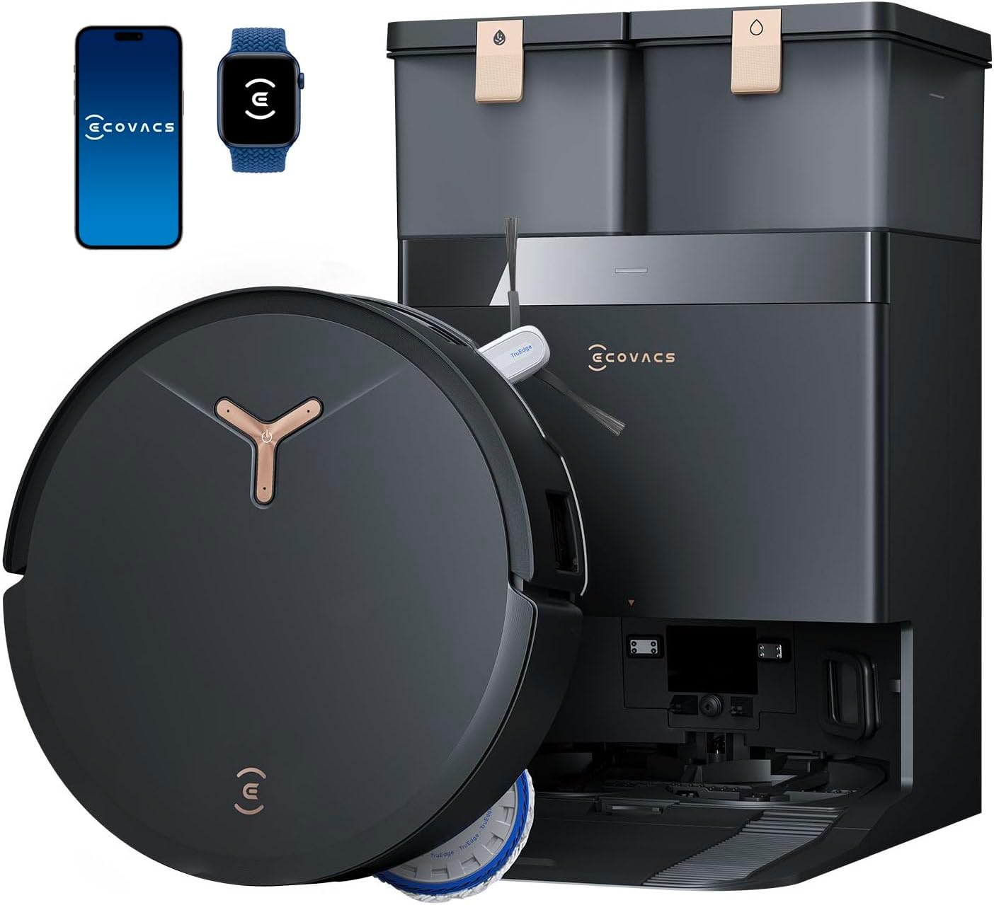 ECOVACS DEEBOT T50 MAX PRO Omni Robot Vacuum and Mop, 18,500Pa Suction, 18mm Auto-Lift, ZeroTangle