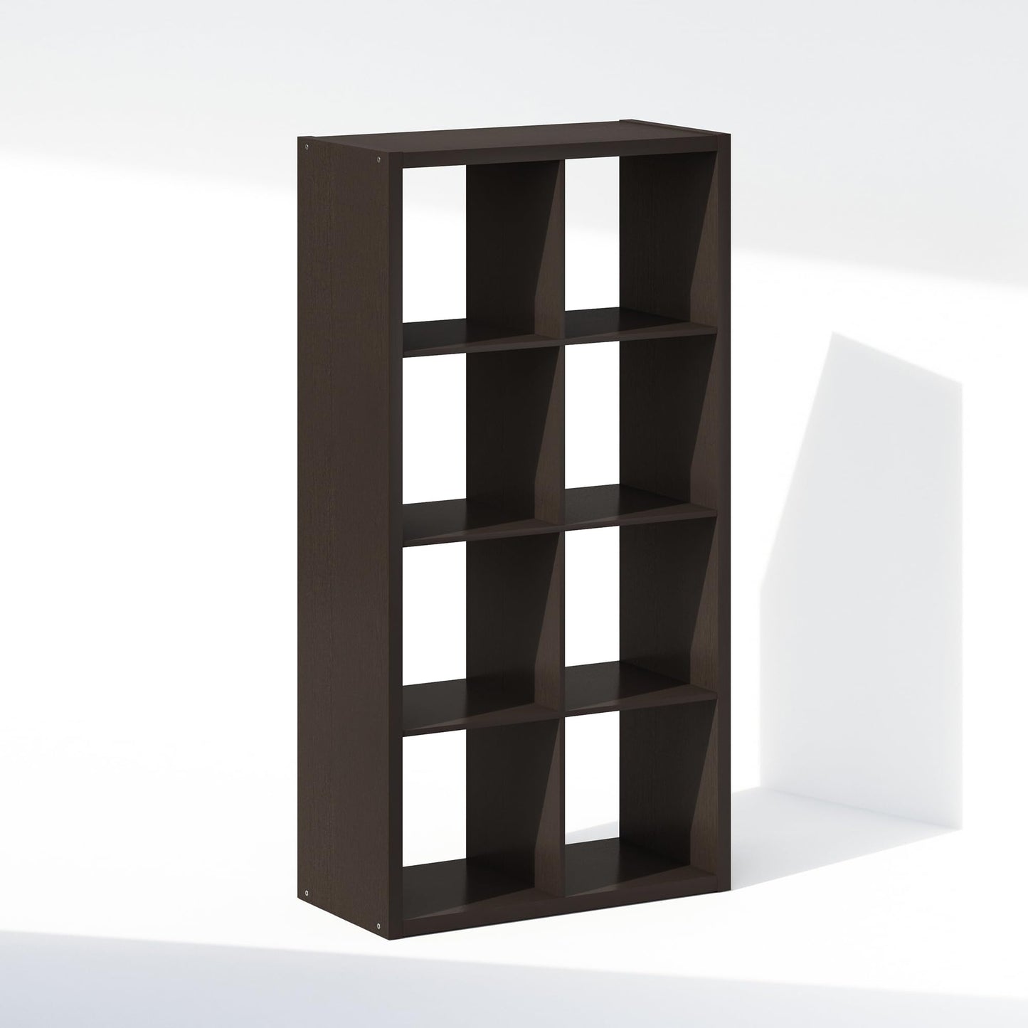 Furinno Cubic Extra Thick 8-Cube Closet Organizers and Storage, Dark Oak