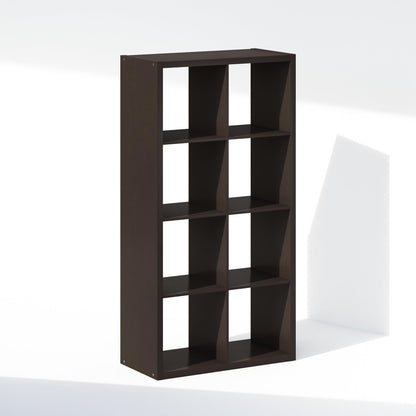 Furinno Cubic Extra Thick 8-Cube Closet Organizers and Storage, Dark Oak