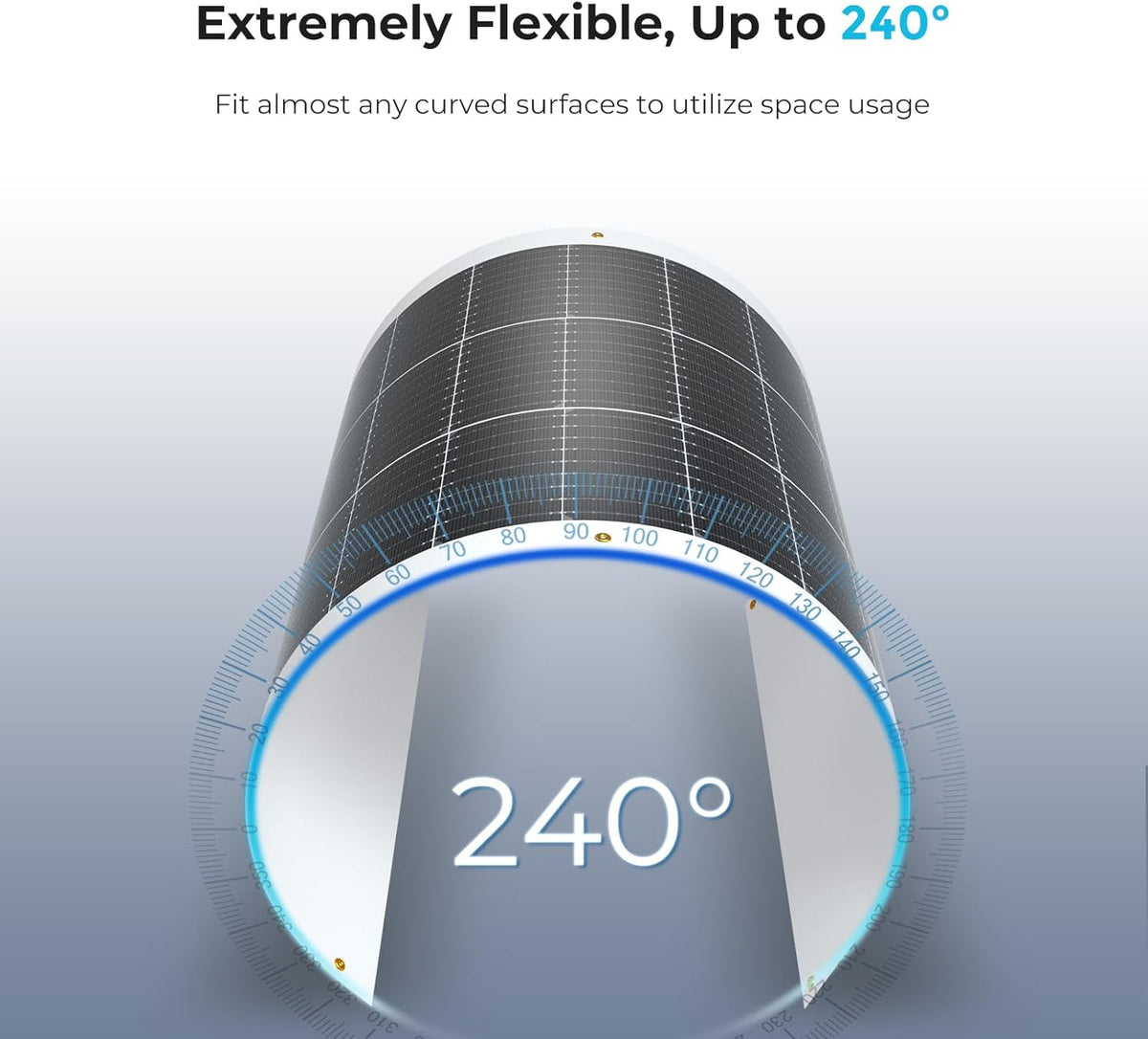 Renogy Flexible Solar Panel 100 Watt 12 Volt Monocrystalline Semi-Flexible Bendable Mono Off-Grid
