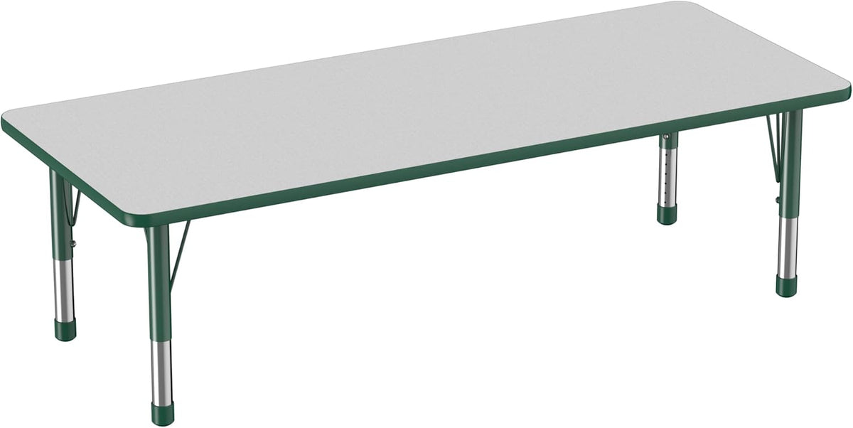 FDP Rectangle Activity School and Classroom Kids Table (30 x 72 inch), Chunky Toddler Leg