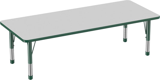 FDP Rectangle Activity School and Classroom Kids Table (30 x 72 inch), Chunky Toddler Leg