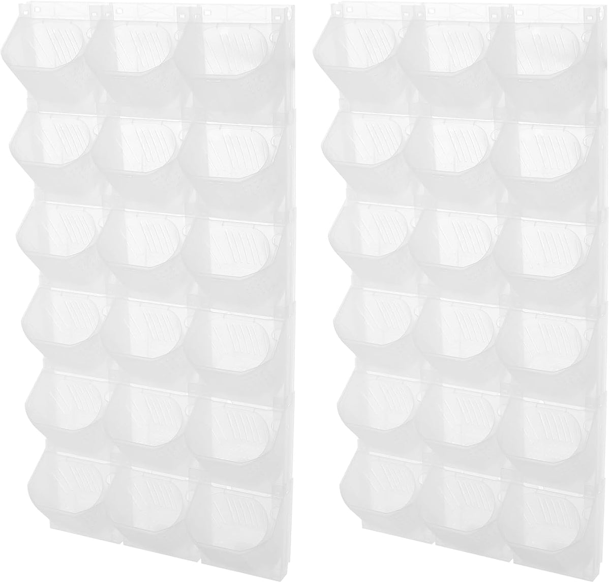 12Pieces 3-Pot Wall Planter Vertical Garden Plant Walls Wall Mounted Vertical Planter with