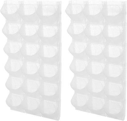 12Pieces 3-Pot Wall Planter Vertical Garden Plant Walls Wall Mounted Vertical Planter with