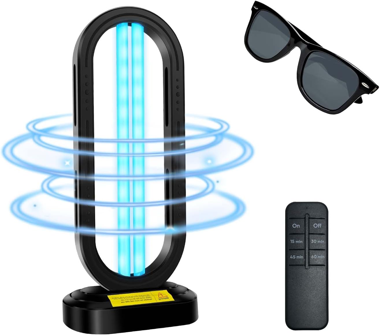 UV Light Sanitizer,4-Speed Timing and Remote Control UVC Home Disinfection Device,Portable