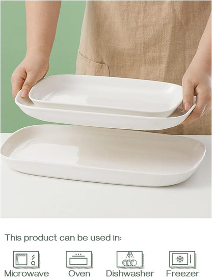 DOWAN Serving Platters and Trays for Wedding Decor, 16"/14"/12" Serving Dishes for Entertaining