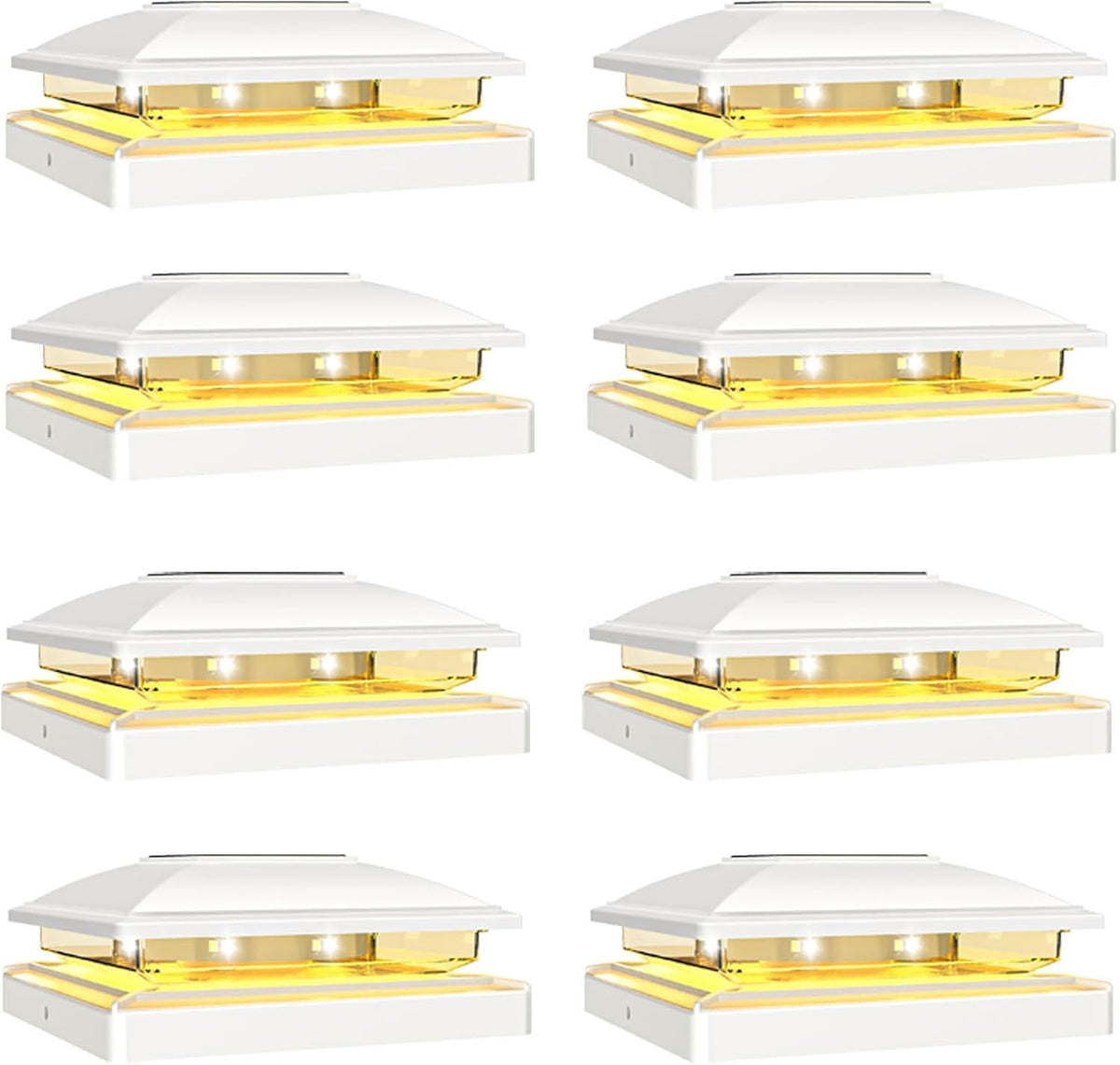 VOLISUN Solar Post Cap Light Outdoor,Solar Fence - Post Lights Waterproof for 4x4/5x5/6x6