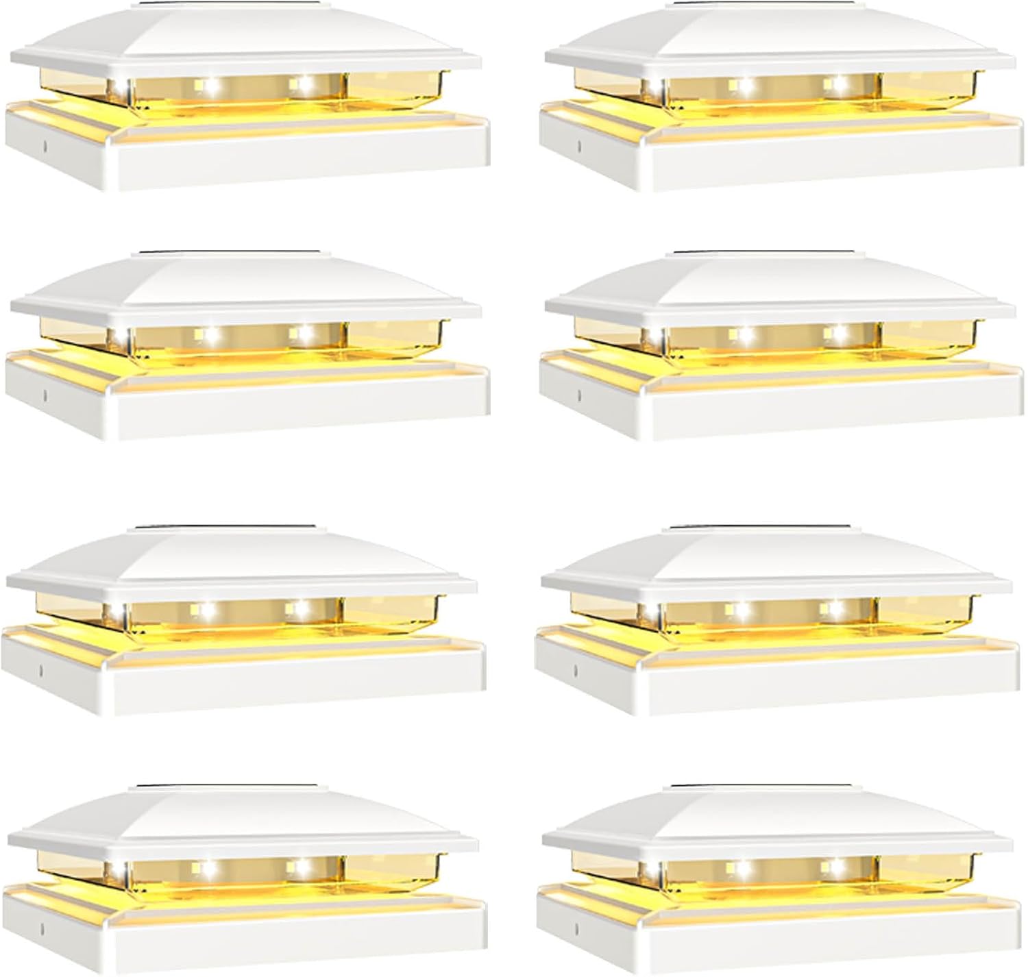 VOLISUN Solar Post Cap Light Outdoor,Solar Fence - Post Lights Waterproof for 4x4/5x5/6x6