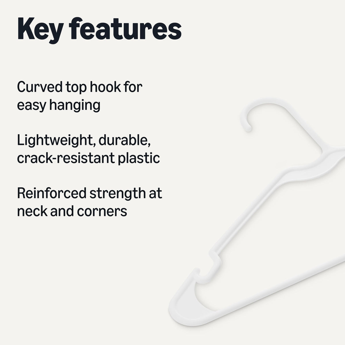 Amazon Basics Space Saving Plastic Clothes Hangers, Sturdy Closet Organizer for Shirts and Jackets