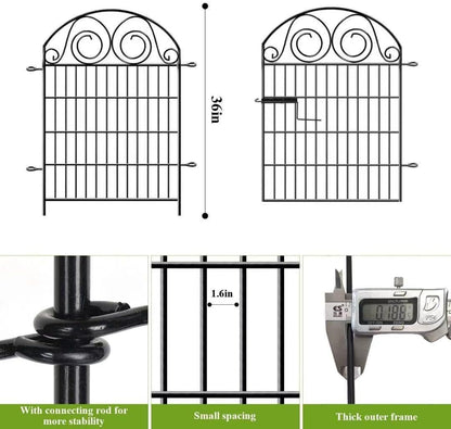Tall Garden Fencing 36 Inch High, 2 Panels Total Length 4.4 Ft Dog Fence Outdoor for Yard, Dog