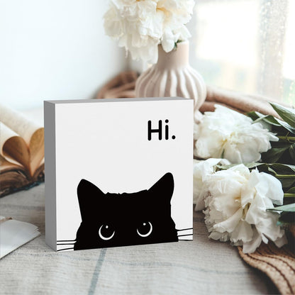 Black Cat Desk Decor, Office Decorations for Work, Cat Lover Gifts for Women, Cat Gifts for Girls