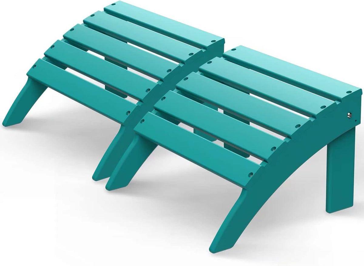 GREENVINES Adirondack-Ottoman | Set of 2 | HDPE Plastic | Outdoor Footrest | All Weather | Foot