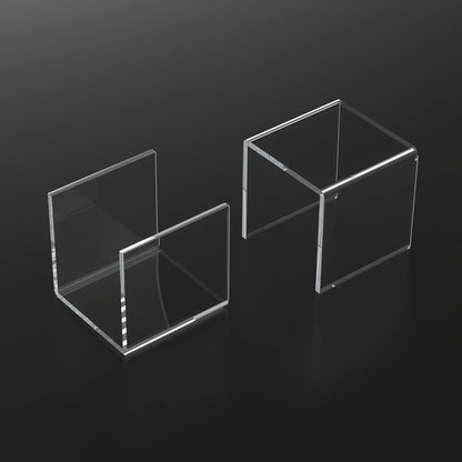 Clear Acrylic Risers 3 pcs, Square Acrylic Food Display Stands Tabletop, Display Shelf for Vendors